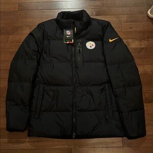 Nike Steelers NFL On Field Puffer Coat